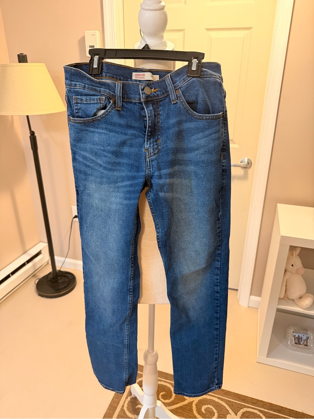 Signature by Levi Strauss Women’s Dark Blue Straight Jeans